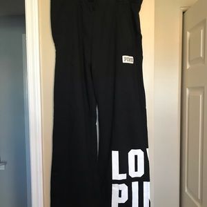 Black Boyfriend Fit Pants PINK NWT